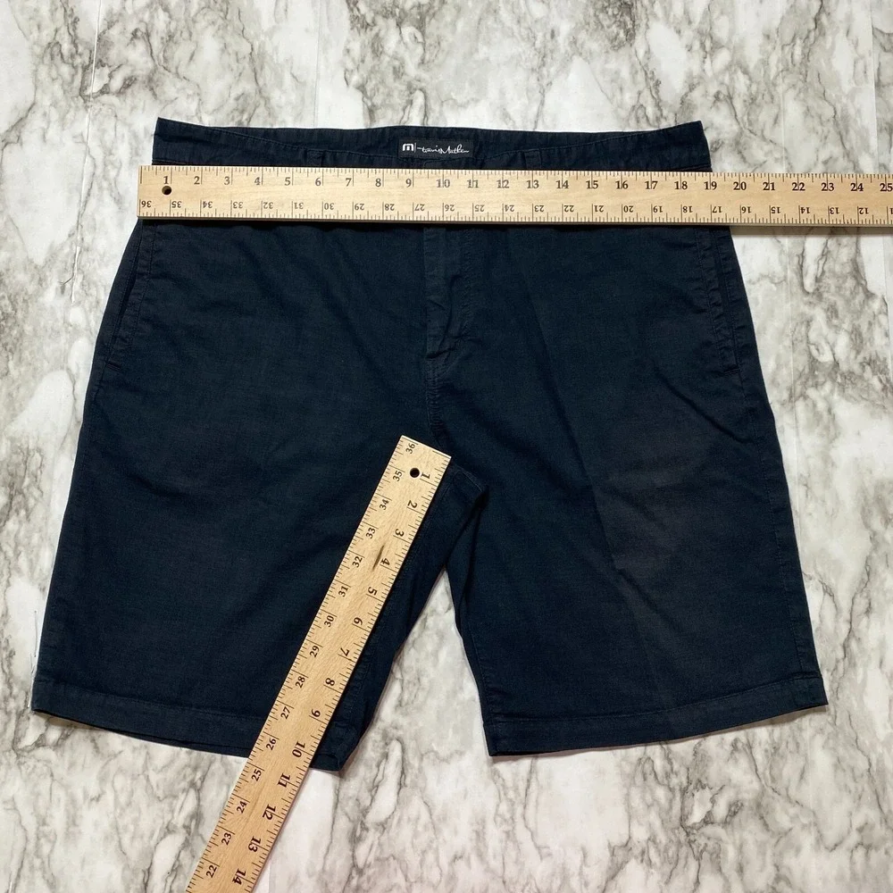 Travis Mathew Mens Shorts Size 38‎ Black Flat Front Golf Adult Pockets